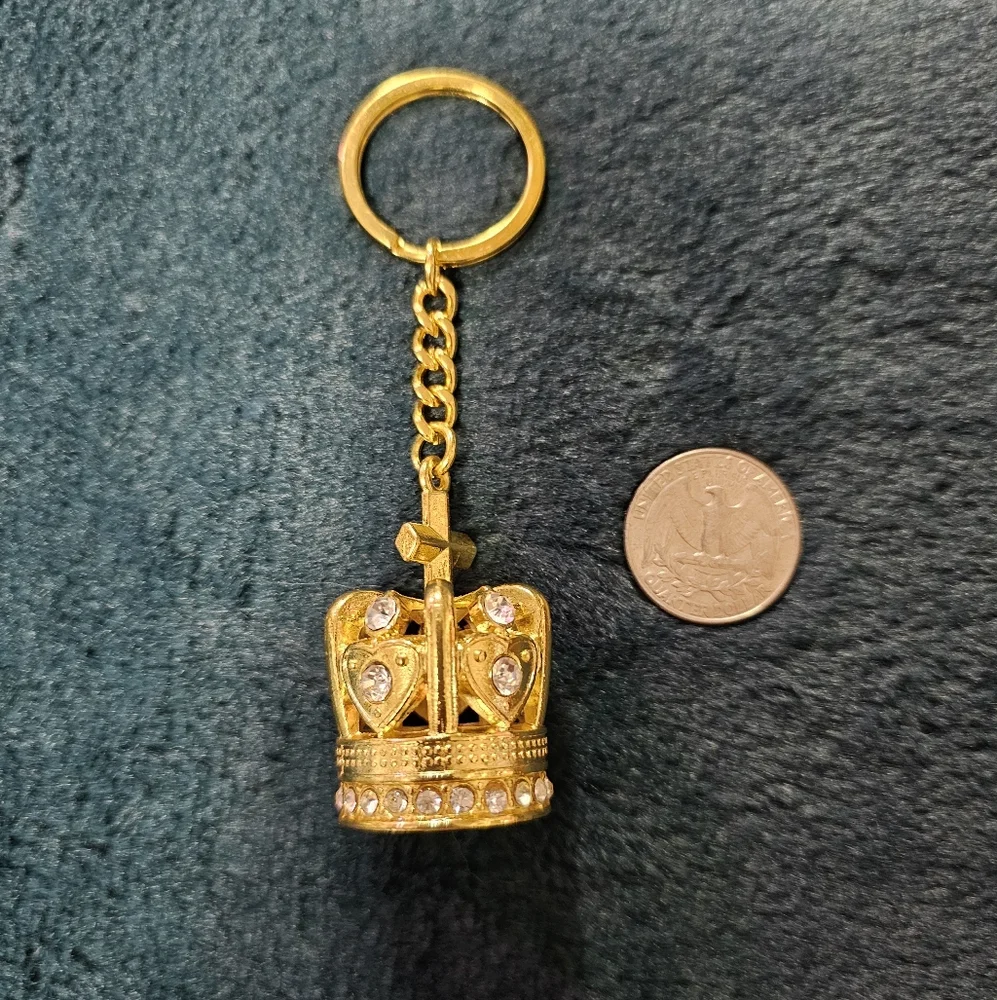 Large Gold Crown Keychain